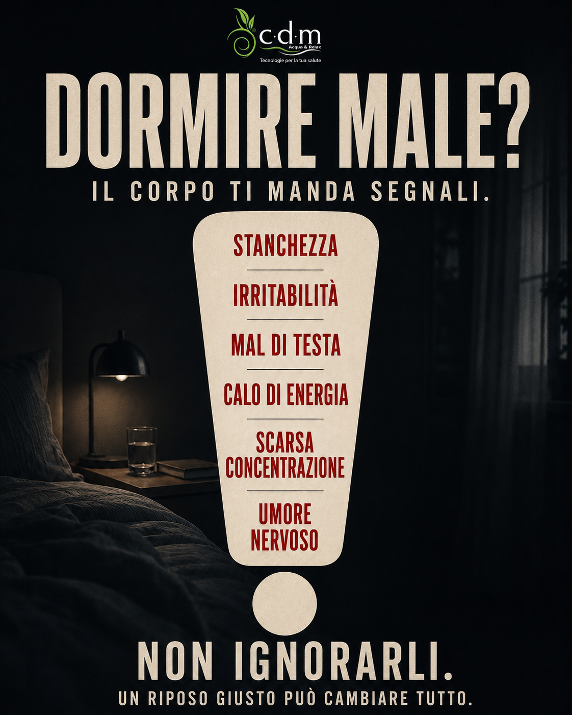 Dormire male e segnali del corpo